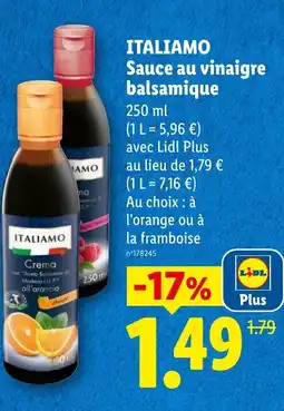 Lidl ITALIAMO Sauce au vinaigre balsamique offre