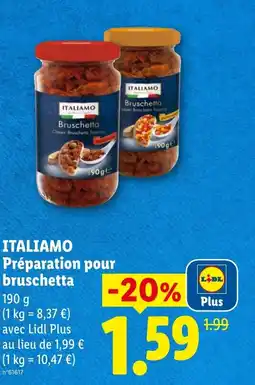 Lidl ITALIAMO Préparation pour bruschetta offre
