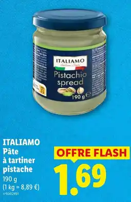 Lidl ITALIAMO Pâte à tartiner pistache offre