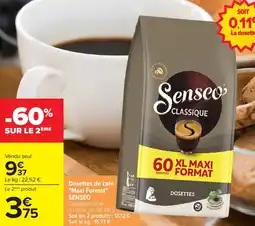 Carrefour Market Dosettes de café maxi format senseo offre