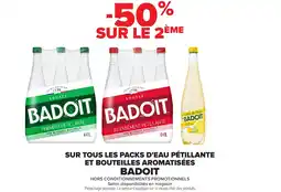 Carrefour Market Sur tous les packs d'eau pétillante et bouteilles aromatisées badoit offre