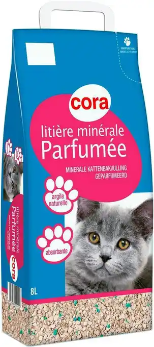 Match Cora litière chat minérale offre