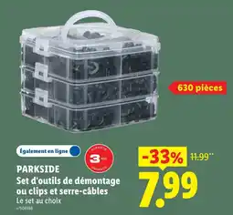 Lidl PARKSIDE Set d'outils de démontage ou clips et serre-câbles offre