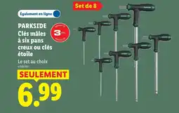 Lidl PARKSIDE Clés mâles à six pans creux ou clés étoile offre