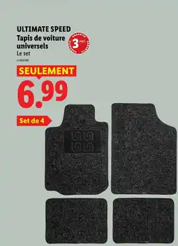 Lidl ULTIMATE SPEED Tapis de voiture universels offre