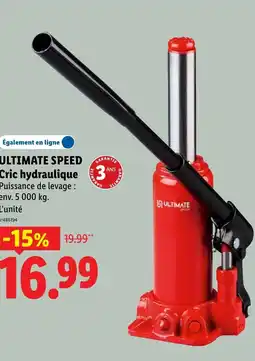 Lidl ULTIMATE SPEED Cric hydraulique offre