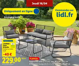Lidl LIVARNO Salon de jardin offre