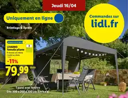 Lidl LIVARNO Tonnelle pliante offre