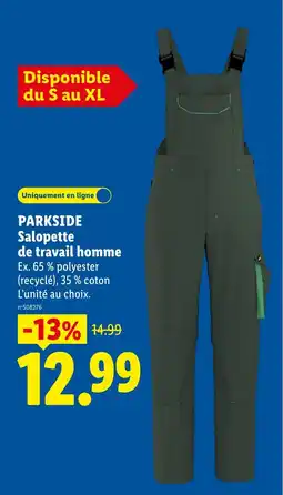 Lidl PARKSIDE Salopette de travail homme offre