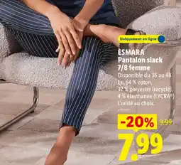 Lidl ESMARA Pantalon slack 7/8 femme offre