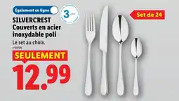 Lidl SILVERCREST Couverts en acier inoxydable poli offre