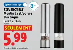 Lidl SILVERCREST Moulin à sel/poivre électrique offre