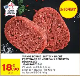 Intermarché Contact JEAN ROZÉ Viande bovine: bifteck haché provenant de morceaux dénervés, dégraissés offre