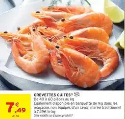 Intermarché Contact Crevettes cuites offre