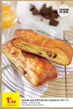 Intermarché Contact Suisse aux pépites de chocolat x2 offre