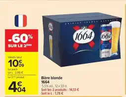 Carrefour Bière Blonde 1664 offre