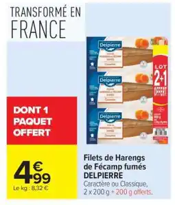 Carrefour Filets De Harengs De Fécamp Fumés Delpierre offre