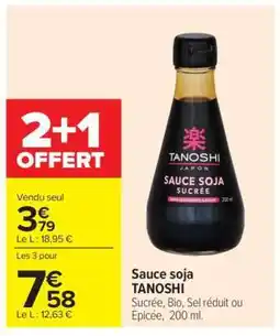 Carrefour Sauce soja TANOSHI offre