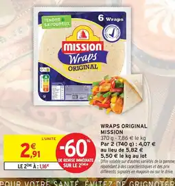 Intermarché Contact MISSION Wraps original offre