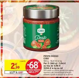 Intermarché Contact CIRO Pesto rosso offre
