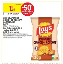 Intermarché Contact LAY'S Chips paysanne oignon de roscoff caramélisé offre