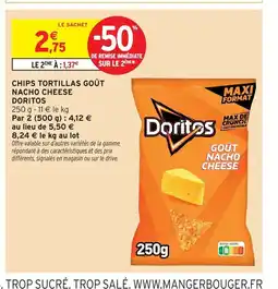 Intermarché Contact DORITOS Chips tortillas goût nacho cheese offre