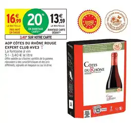 Intermarché Contact Aop côtes du rhône rouge expert club hve3 offre