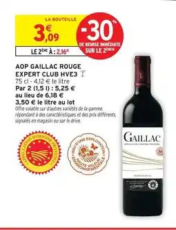 Intermarché Contact Aop gaillac rouge expert club hve3 offre