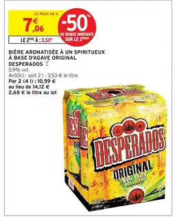 Intermarché Contact DESPERADOS Bière aromatisée à un spiritueux à base d'agave original offre