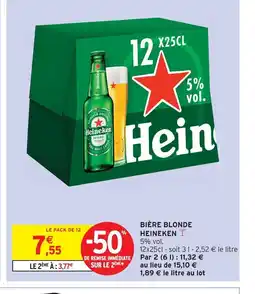 Intermarché Contact HEINEKEN Bière blonde offre
