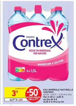 Intermarché Contact CONTREX Eau minérale naturelle offre
