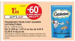 Intermarché Contact CATISFACTIONS Friandises pour chat saumon offre