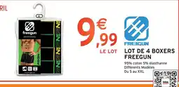 Intermarché Contact FREEGUN Lot de 4 boxers offre