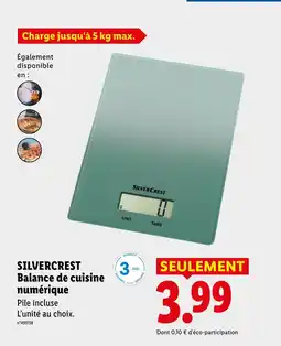 Lidl SILVERCREST Balance de cuisine numérique offre