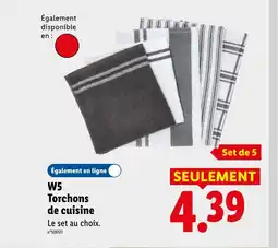 Lidl W5 Torchons de cuisine offre