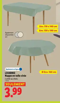 Lidl LIVARNO Nappe en toile cirée offre
