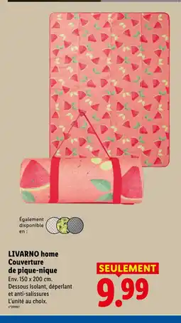 Lidl LIVARNO home Couverture de pique-nique E offre