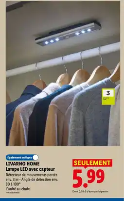 Lidl LIVARNO HOME Lampe LED avec capteur offre