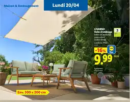 Lidl LIVARNO Voile d'ombrage offre