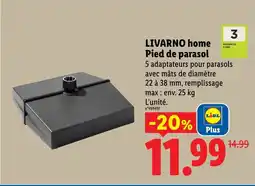 Lidl LIVARNO home Pied de parasol offre