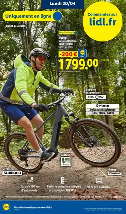 Lidl CRIVIT Vélo Électrique Tout Terrain offre