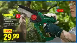 Lidl PARKSIDE Mini-tronçonneus à bois sans fil offre