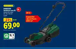 Lidl PARKSIDE Tondeuse sans fil offre