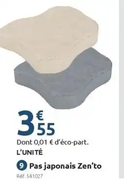 Mr Bricolage Pas japonais Zen'to offre