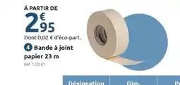 Mr Bricolage Bande à joint papier 23 m offre