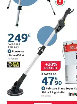 Mr Bricolage FAR TOOLS Ponceuse plâtre 400 W offre