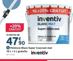 Mr Bricolage INVENTIV Peinture Blanc Super Couvrant mat offre