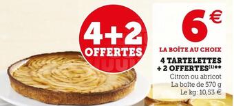 U Express 4 TARTELETTES + 2 OFFERTES offre
