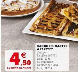 U Express BANDE FEUILLETEE 4 PARTS offre