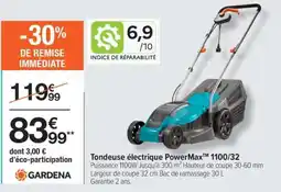 Carrefour Tondeuse électrique PowerMaxTM 1100/32 offre
